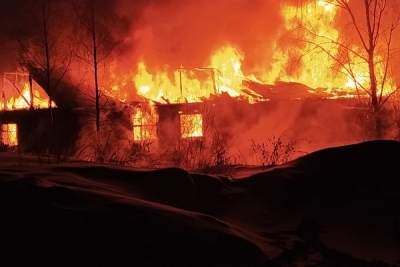 В Вилегодском районе горело общежитие для рабочих. Пострадавших нет