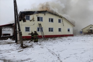 В Шенкурске горела гостиница, обошлось без пострадавших