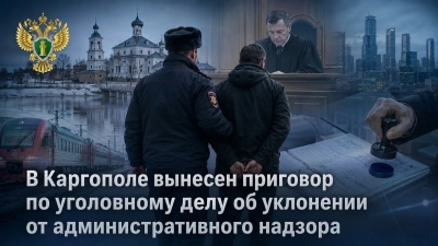 В Каргополе вынесен приговор по уголовному делу об уклонении от административного надзора