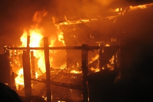 Пожар в газовой котельной привел к уничтожению дома