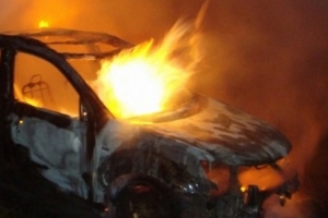 В Новодвинске огнем повреждены две иномарки