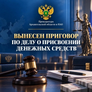 В Архангельске вынесен приговор по уголовному делу о присвоении