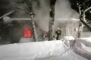 Пожилого мужчину и его дом спасли каргопольские пожарные