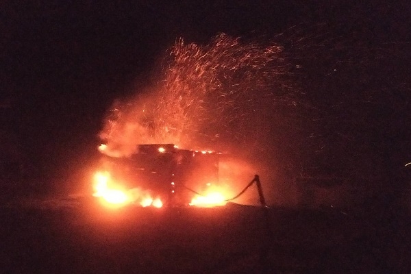 Ночной пожар в Кузьминской уничтожил частный дом (Шенкурский район)