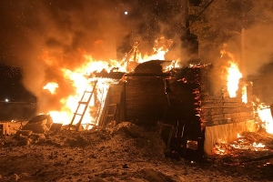 Пожар в дачном поселке под Северодвинском