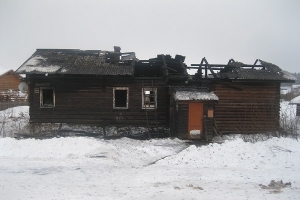 В Устьянском районе сгорел жилой дом
