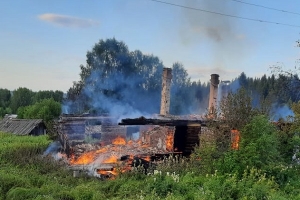 Пожар в Комарово тушили всей деревней (Красноборский район)